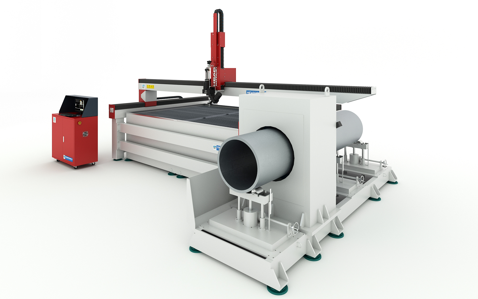 Máquina integrada de la placa de corte y de la tubería del corte del agua de la CABEZA